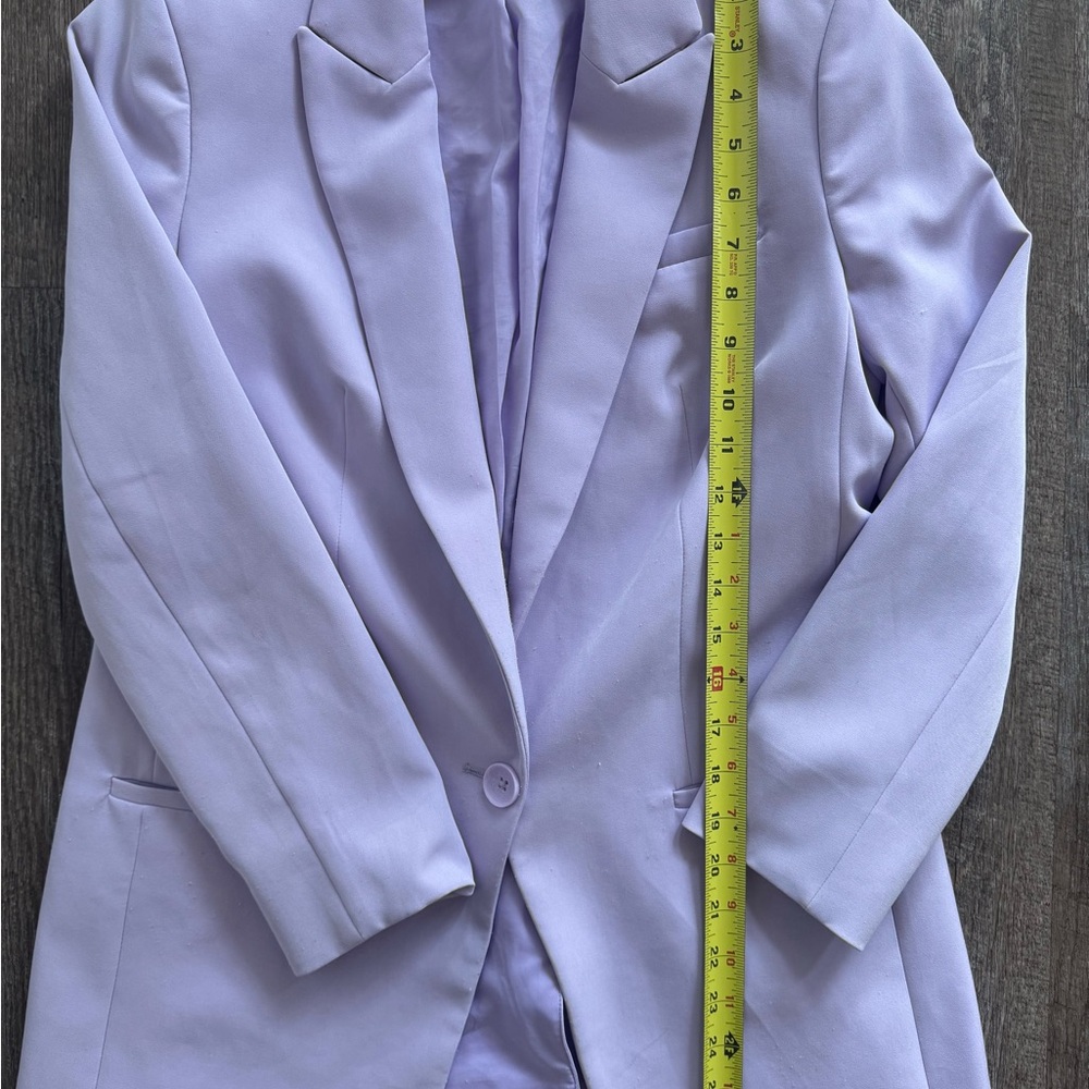 Express Lilac Open-Front Blazer - Picture 5 of 7